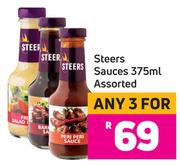Steers Sauces Assorted-For Any 3 x 375ml
