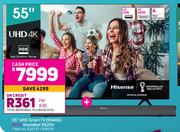 Hisense 55" UHD Smart TV 55A6G Plus Soundbar HS204