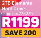 WD 2TB Elements Hard Drive 