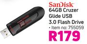 Sandisk 64GB Cruzer Glide USB Flash Drive 3.0