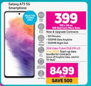 2 x Samsung Galaxy A73 5G Smartphone-On 1GB Red Core More Data 