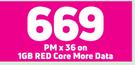 Apple iPhone 13 128GB Smartphone-On 1GB Red Core More Data