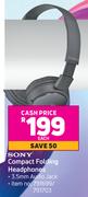 Sony Compact Folding Headphones-Each