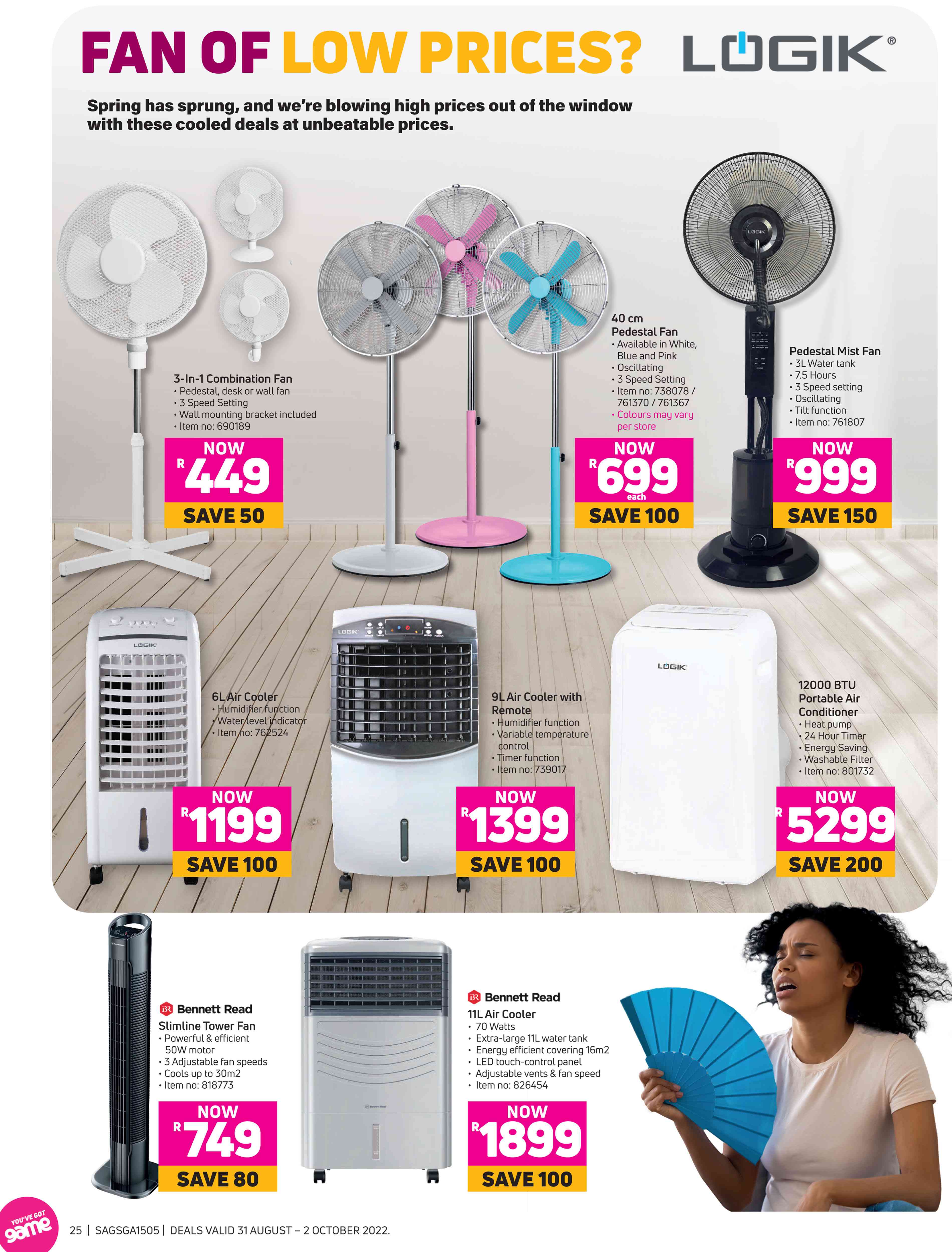 Special Logik 40 cm Pedestal Fan — www.guzzle.co.za