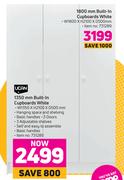 Ucan 1800mm Built In Cupboards (White) W 1800 x H 2100 x D 500mm