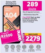 Samsung Galaxy A04 Smartphone-On Red Flexi 130