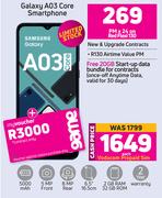 Samsung Galaxy A03 Core Smartphone-On Red Flexi 130
