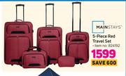 Mainstays 5 Piece Red Travel Set