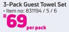 3 Pack Guest Towel Set-Per Pack