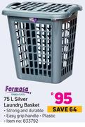 Formosa 75L Silver Laundry Basket