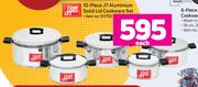 Hart 10 Piece J7 Aluminium Solid Lid Cookware Set