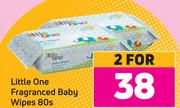 Little One Fragranced Baby Wipes-For 2 x 80s