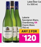 Laborie Sauvignon Blanc Chardonnay Or Chenin Blanc-For 2 x 750ml