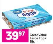 Great Value Large Eggs- 18s