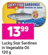 Lucky Star Sardines In Vegetable Oil- 120 g