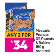 Messaris Peanuts Or Peanuts & Raisins Assorted-For 2 x 150g