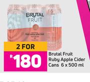 Brutal Fruit Ruby Apple Cider Cans-For 2 x 6 x 500ml