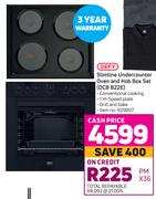 Defy Slimline Undercounter Oven & Hob Box Set DCB 822E