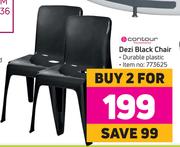 Contour Dezi Black Chair-For 2
