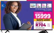 Hisense 75" (147cm) 4K UHD Smart TV 75A6H