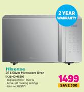 Hisense 26L Silver Microwave Oven H26MOMS5H