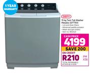 Defy 15Kg Twin Tub Washer Metallic DTT151