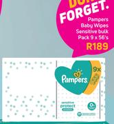 Pampers Baby Wipes Sensitive Bulk Pack-9x56's Pack