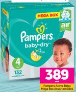 Pampers Active Bay Mega Box (Assorted Sizes)-Each