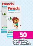 Panado Paediatric Syrup Or Alcohol Free Peadiatric Syrup 100ml-Each