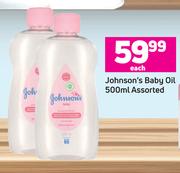 Johnson's Baby Oil Assorted-500ml Each