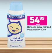 Bennets Baby Hair And Body Wash-400ml Each