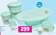 Baby Care 7 Piece Hamper Set (Mint)-Per Set