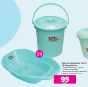 Baby Care Baby Bath Mint Or 18L Nappy Bucket-Each