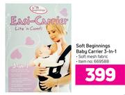 Soft Beginnings Baby Carier 3-In-1