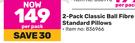 Always Home 2 Pack Classic Ball Fibre Standard Pillows-Per Pack