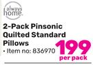 Always Home 2 Pack Pinsonic Quilted Standard Pillows-Per Pack