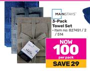 Mainstays 3 Pack Towel Set-Per Pack