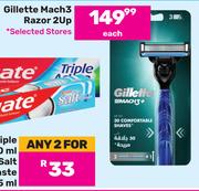 Gillette Mach3 Razor 2 Up-Each