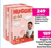 Huggies Gold Nappies Jumbo Pack Assorted Sizes-Per Pack