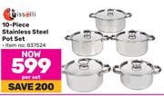 Tissolli 10 Piece Stainless Steel Pot Set-Per Set