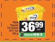 Flora Regular Fat Spread 50% Tub-500g