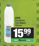 Spar Home Care Thin Bleach-750ml