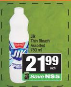 Jik Thin Bleach Assorted-750ml