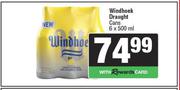 Windhoek Draught Cans-6 x 500ml