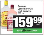 Gordon's London Dry Gin-750ml Each