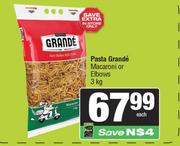 Pasta Grande Macaroni Or Elbows-3Kg Each