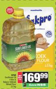 Spar Sunflower Oil 4Ltr & Bakpro Vetkoek wheat Flour 25kg-For Both