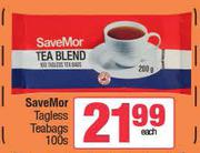 SaveMor Tagless Teabags-100s Pack