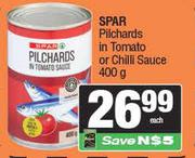 Spar Pilchards In Tomato Or Chilli Sauce-400g Each