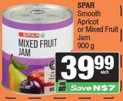 Spar Smooth Apricot Or Mixed Fruit Jam-900g Each